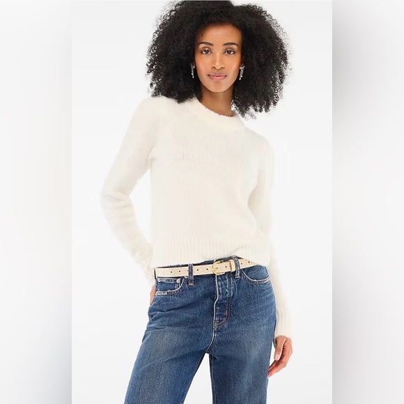 J. Crew Sweaters - J.Crew Fuzzy Puff-Sleeve Sweater — NWT — Size XXL — Ivory